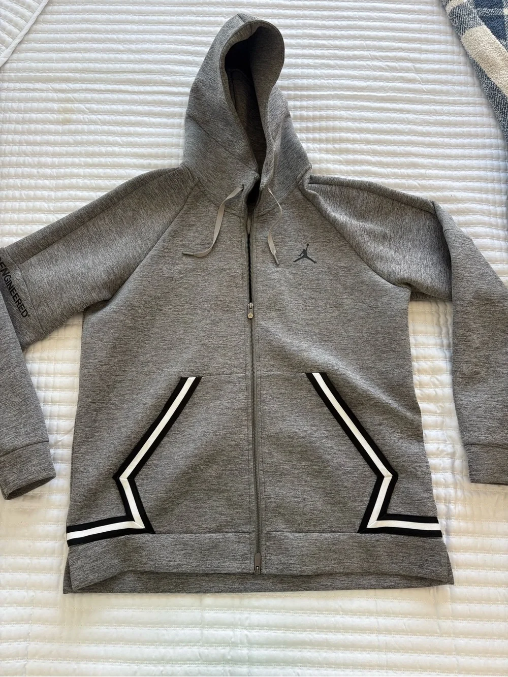 Jordan Gray Zip-Up Hoodie Jacket
